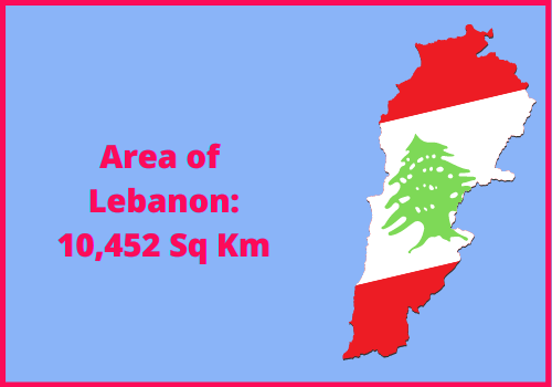 Area of Lebanon compared to Ohio
