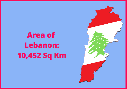 Area of Lebanon compared to Oregon