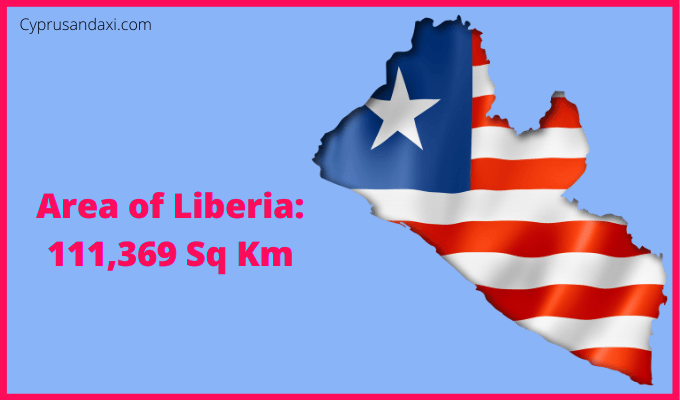 Area of Liberia compared to Maryland