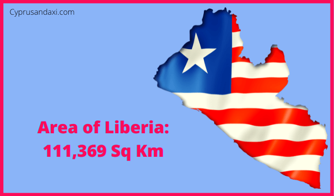 Area of Liberia compared to Nebraska