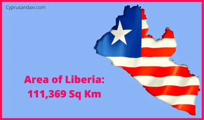 Area of Liberia compared to New York