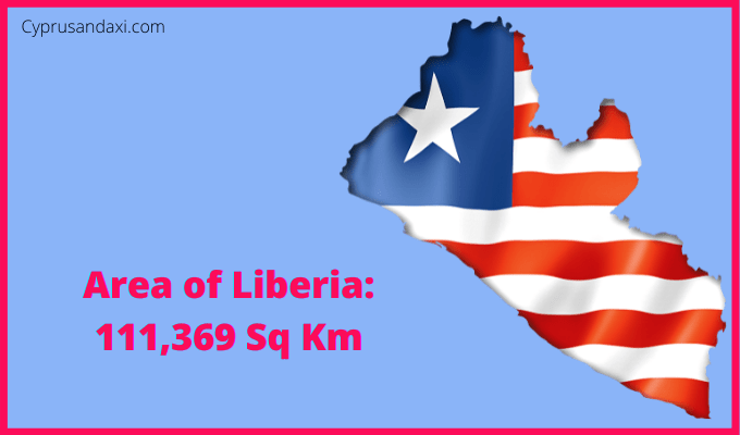 Area of Liberia compared to Virginia