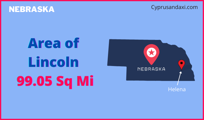 Area of Lincoln compared to Phoenix
