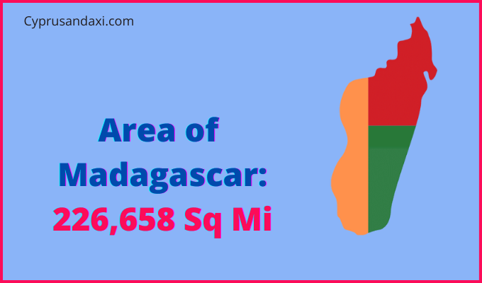 Area of Madagascar compared to Tennessee