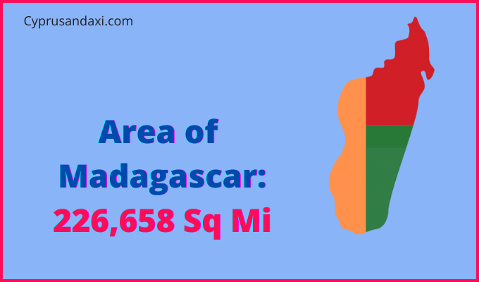 Area of Madagascar compared to Virginia