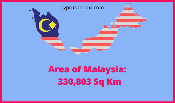 Area of Malaysia compared to Ohio