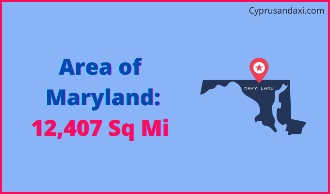 Area of Maryland compared to Cambodia
