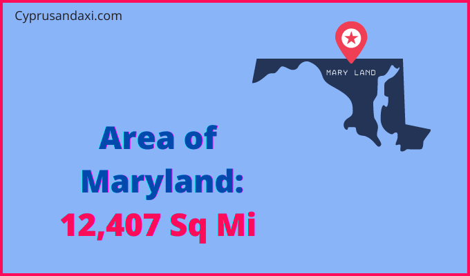 Area of Maryland compared to Tunisia