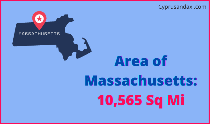 Area of Massachusetts compared to Latvia