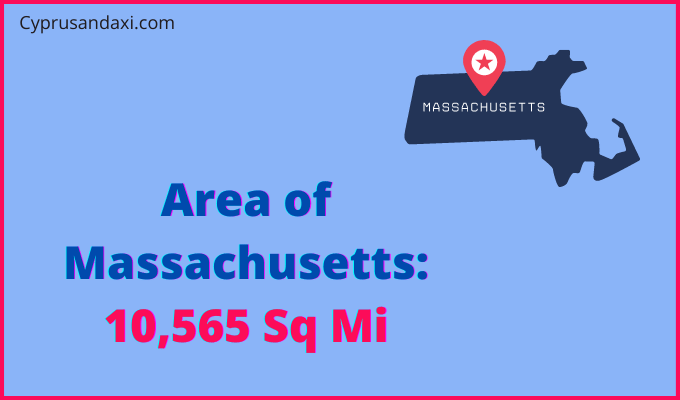 Area of Massachusetts compared to Taiwan