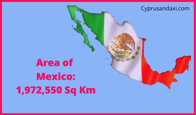 Area of Mexico compared to Massachusetts