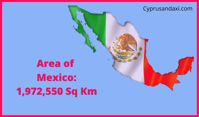 Area of Mexico compared to Michigan