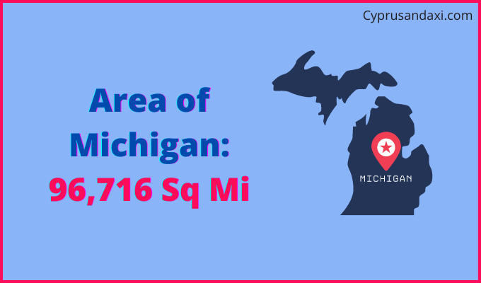 Area of Michigan compared to Algeria