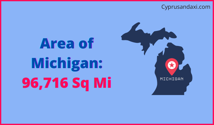 Area of Michigan compared to Bangladesh