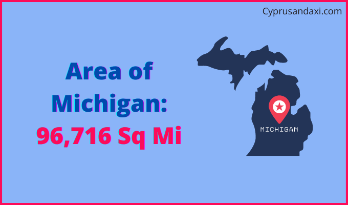Area of Michigan compared to Barbados