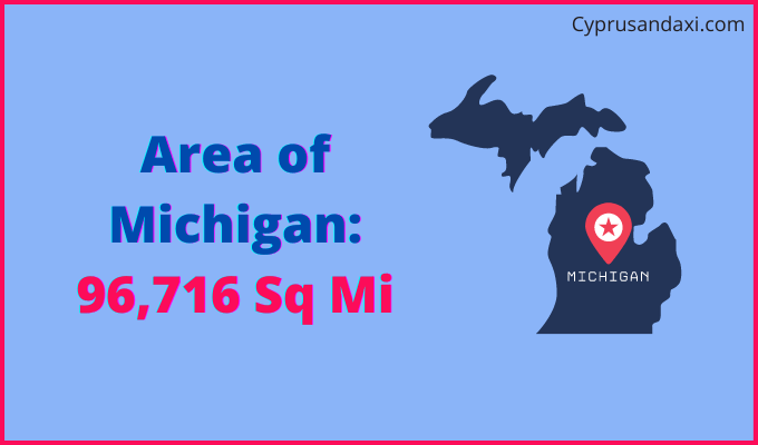 Area of Michigan compared to Colombia