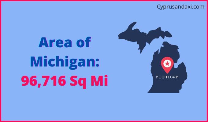 Area of Michigan compared to Costa Rica