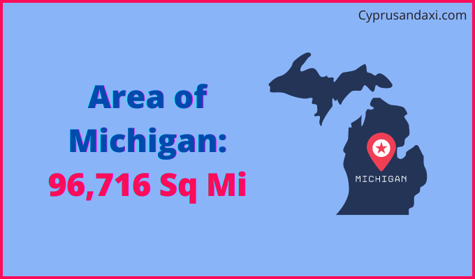Area of Michigan compared to Estonia