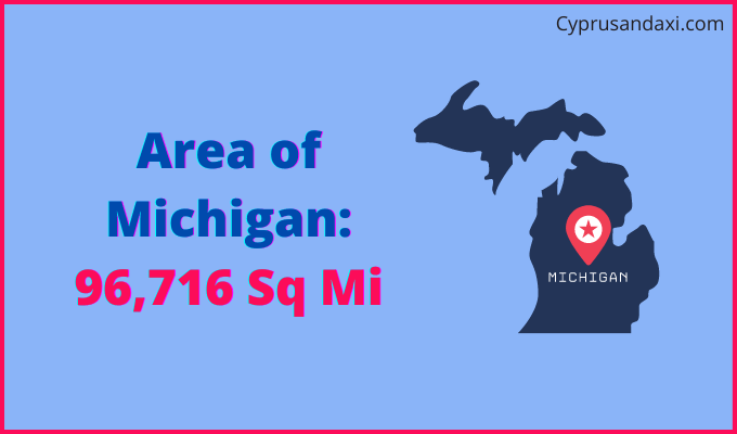 Area of Michigan compared to Guatemala