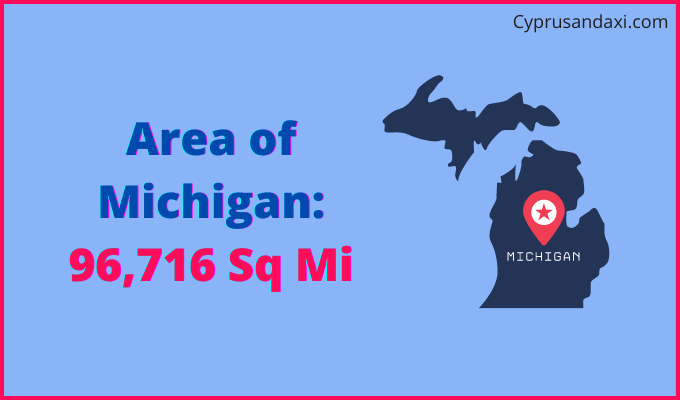 Area of Michigan compared to Guyana