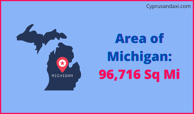 Area of Michigan compared to Indonesia
