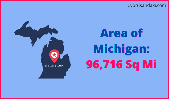 Area of Michigan compared to Iran