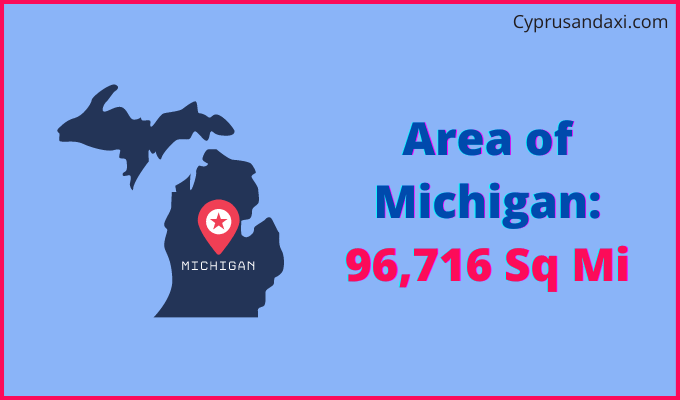 Area of Michigan compared to Liberia