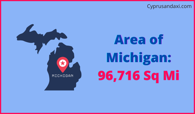 Area of Michigan compared to Malaysia