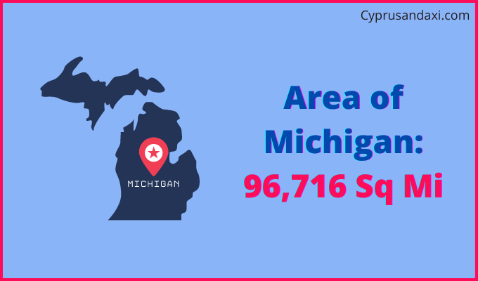 Area of Michigan compared to Monaco
