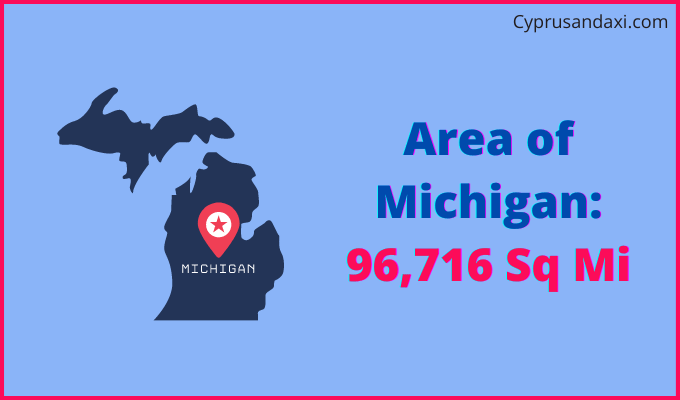 Area of Michigan compared to Oman