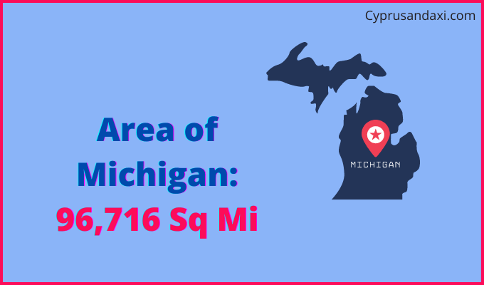Area of Michigan compared to Saudi Arabia