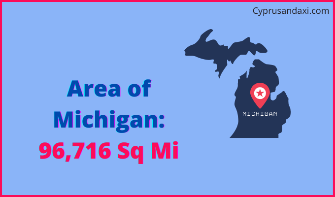 Area of Michigan compared to Singapore