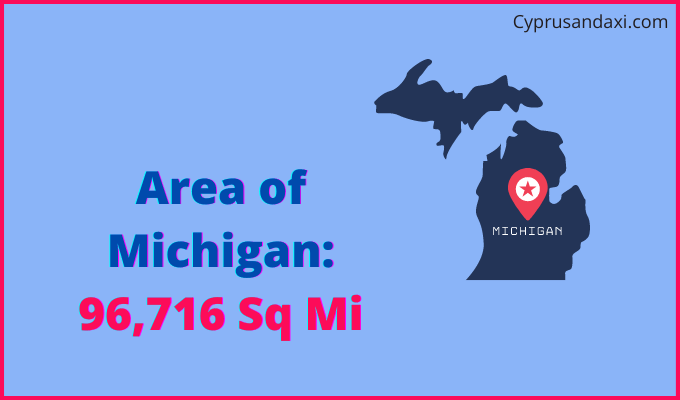 Area of Michigan compared to Switzerland