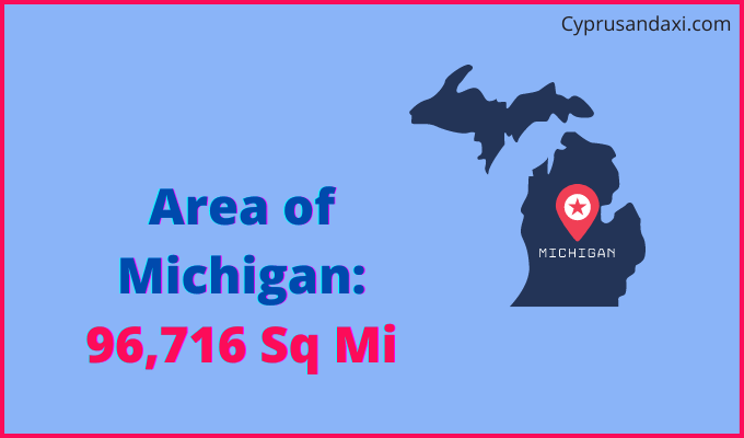 Area of Michigan compared to Syria