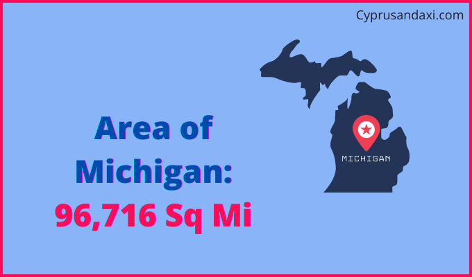 Area of Michigan compared to Tunisia