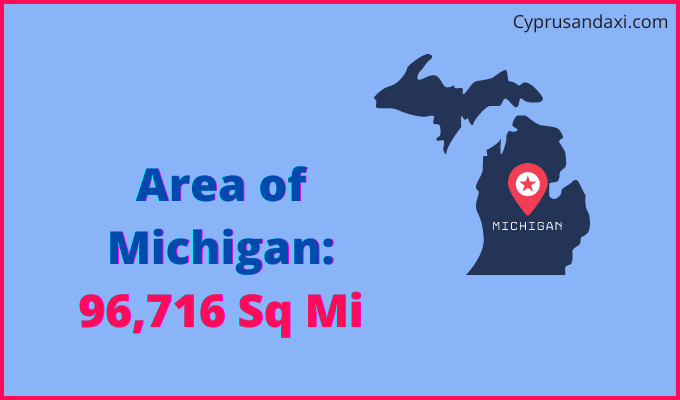 Area of Michigan compared to Ukraine