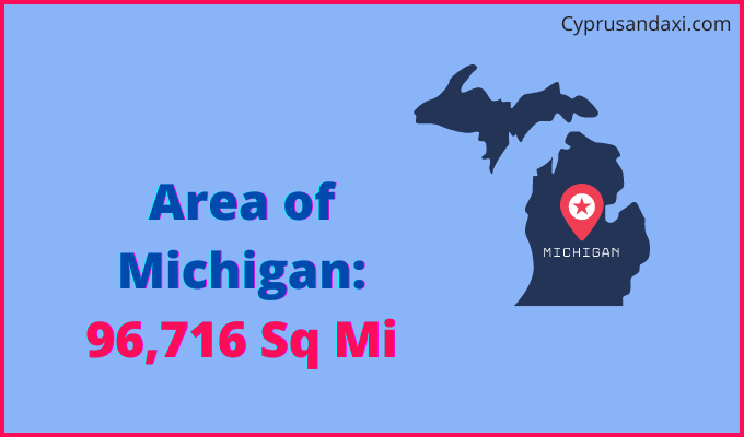 Area of Michigan compared to Yemen
