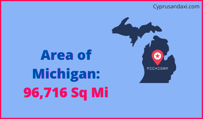 Area of Michigan compared to the United Arab Emirates
