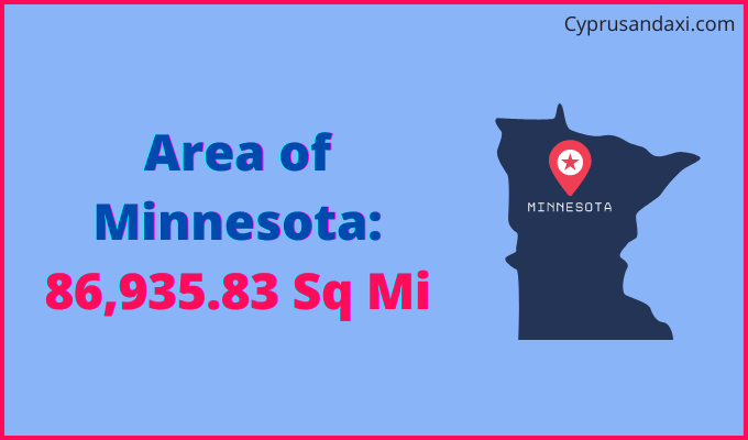 Area of Minnesota compared to Cambodia