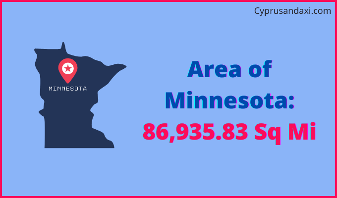 Area of Minnesota compared to Jordan