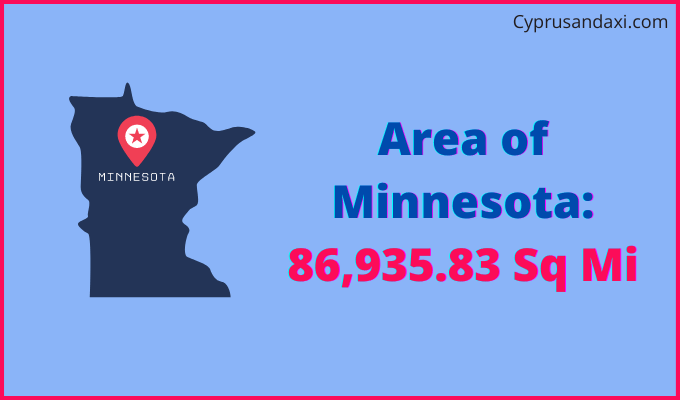 Area of Minnesota compared to Mexico