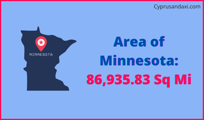 Area of Minnesota compared to Oman