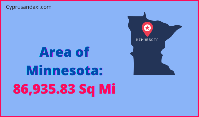 Area of Minnesota compared to Suriname