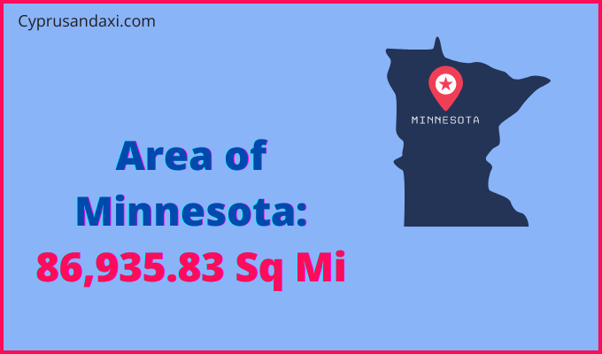 Area of Minnesota compared to the Netherlands