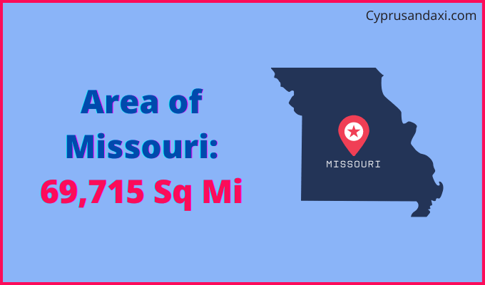 Area of Missouri compared to Belgium