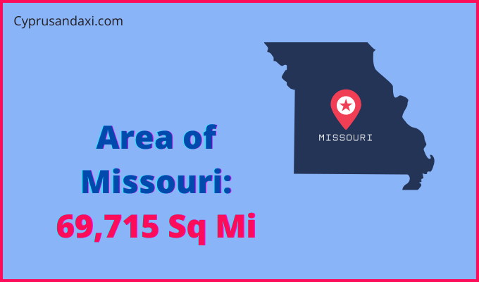 Area of Missouri compared to Switzerland