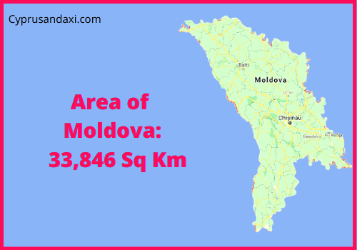 Area of Moldova compared to Montana