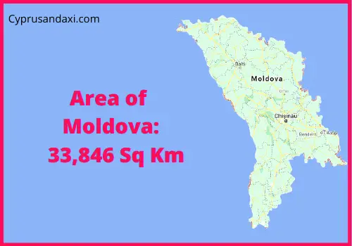 Area of Moldova compared to North Carolina