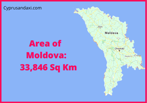 Area of Moldova compared to South Dakota