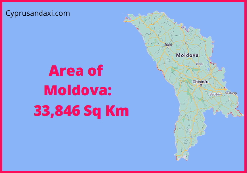 Area of Moldova compared to Virginia